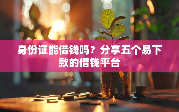 身份证能借钱吗？分享五个易下款的借钱平台