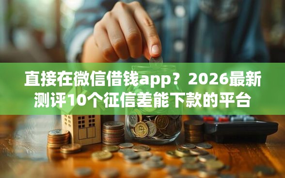直接在微信借钱app？2026最新测评10个征信差能下款的平台