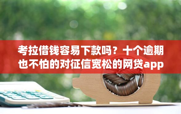 考拉借钱容易下款吗?十个逾期也不怕的对征信宽松的网贷app 考拉借钱容易下款吗?十个逾期也不怕的对征信宽松的网贷app