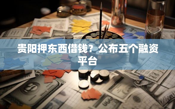 贵阳押东西借钱？公布五个融资平台