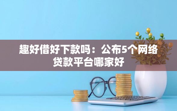 趣好借好下款吗：公布5个网络贷款平台哪家好