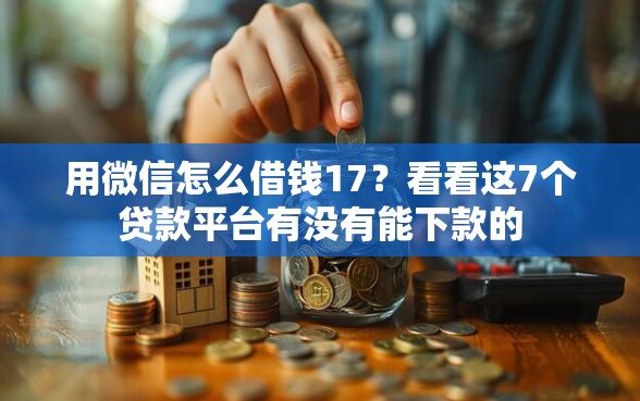 用微信怎么借钱17？看看这7个贷款平台有没有能下款的