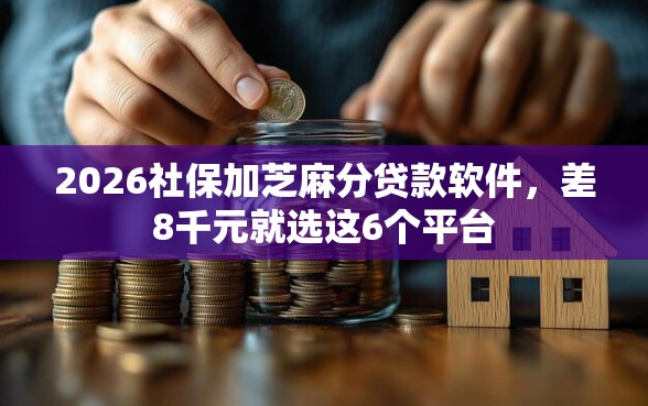 2026社保加芝麻分贷款软件，差8千元就选这6个平台