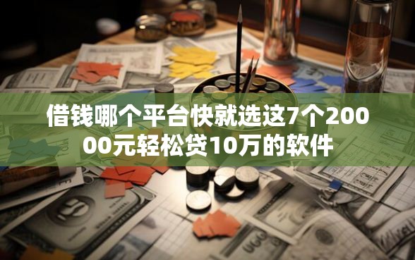 借钱哪个平台快就选这7个20000元轻松贷10万的软件