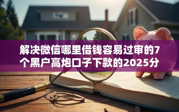 解决微信哪里借钱容易过审的7个黑户高炮口子下款的2025分享
