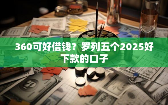 360可好借钱？罗列五个2025好下款的口子