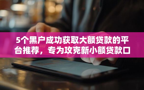 5个黑户成功获取大额贷款的平台推荐，专为攻克新小额贷款口子能贷多少难题