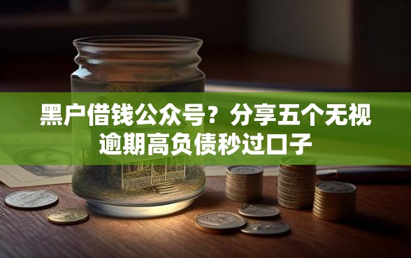 黑户借钱公众号？分享五个无视逾期高负债秒过口子