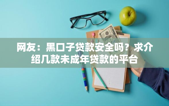 网友：黑口子贷款安全吗？求介绍几款未成年贷款的平台