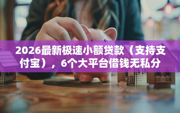 2026最新极速小额贷款（支持支付宝），6个大平台借钱无私分享