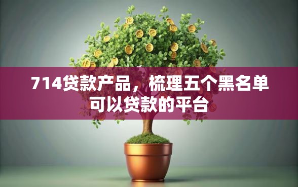 714贷款产品，梳理五个黑名单可以贷款的平台