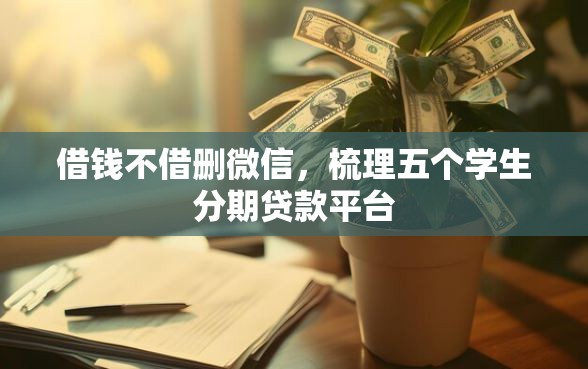 借钱不借删微信，梳理五个学生分期贷款平台