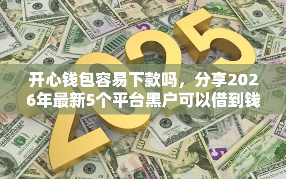 开心钱包容易下款吗，分享2026年最新5个平台黑户可以借到钱呢
