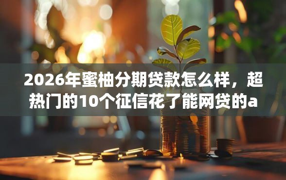 2026年蜜柚分期贷款怎么样，超热门的10个征信花了能网贷的app推荐