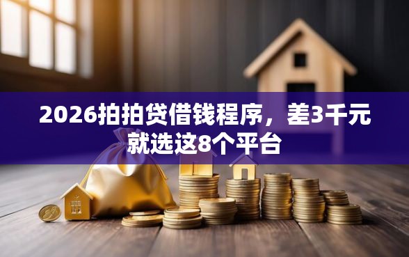 2026拍拍贷借钱程序，差3千元就选这8个平台