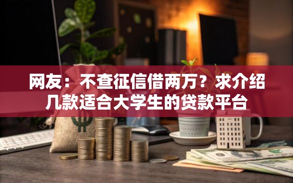 网友：不查征信借两万？求介绍几款适合大学生的贷款平台
