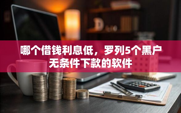 哪个借钱利息低，罗列5个黑户无条件下款的软件