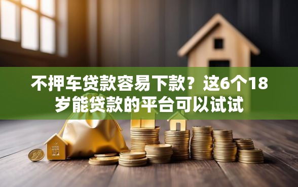 不押车贷款容易下款？这6个18岁能贷款的平台可以试试