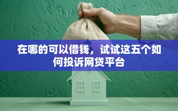 在哪的可以借钱，试试这五个如何投诉网贷平台