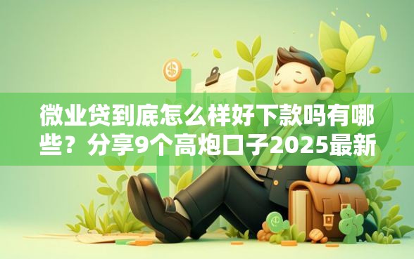微业贷到底怎么样好下款吗有哪些？分享9个高炮口子2025最新下款苹果手机能下载的