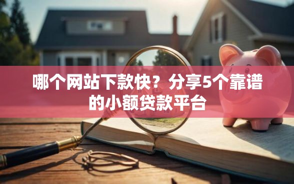 哪个网站下款快？分享5个靠谱的小额贷款平台