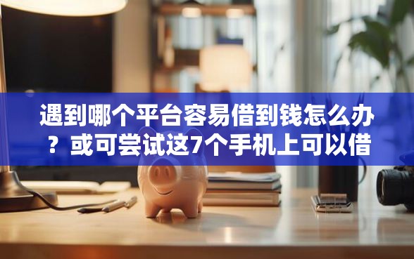 遇到哪个平台容易借到钱怎么办？或可尝试这7个手机上可以借钱的平台
