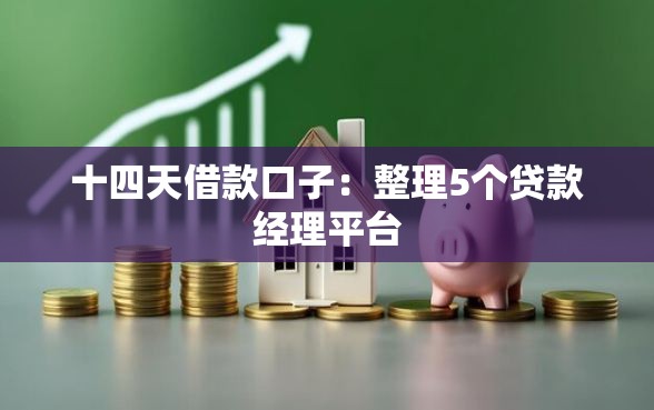 十四天借款口子：整理5个贷款经理平台