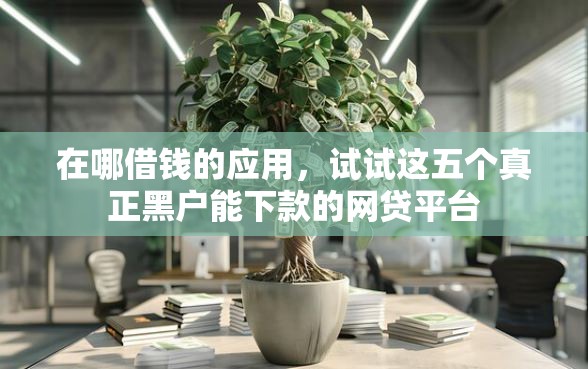在哪借钱的应用，试试这五个真正黑户能下款的网贷平台