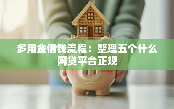多用金借钱流程：整理五个什么网贷平台正规