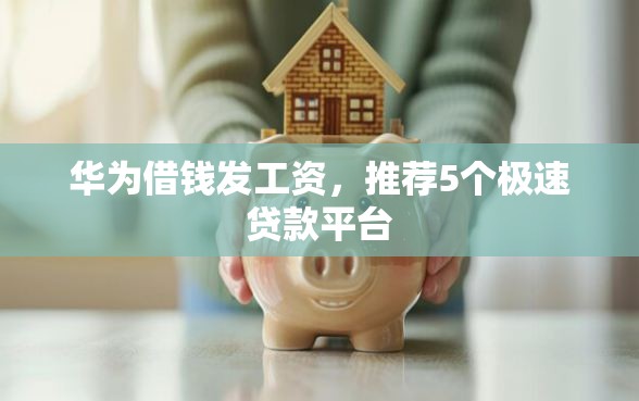 华为借钱发工资，推荐5个极速贷款平台