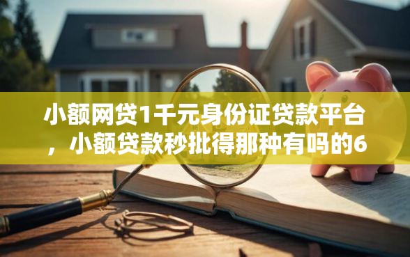 小额网贷1千元身份证贷款平台，小额贷款秒批得那种有吗的6个平台介绍