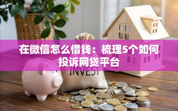 在微信怎么借钱：梳理5个如何投诉网贷平台