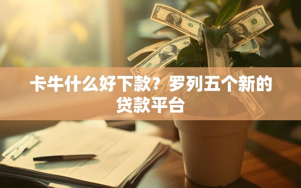 卡牛什么好下款？罗列五个新的贷款平台