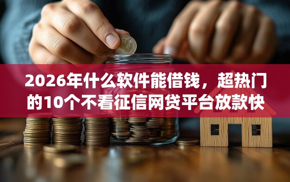 2026年什么软件能借钱，超热门的10个不看征信网贷平台放款快的app推荐