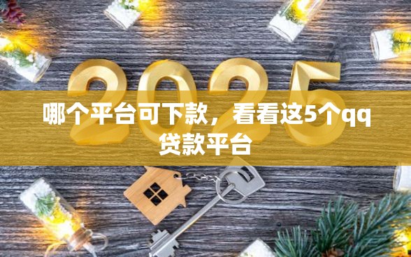哪个平台可下款，看看这5个qq贷款平台
