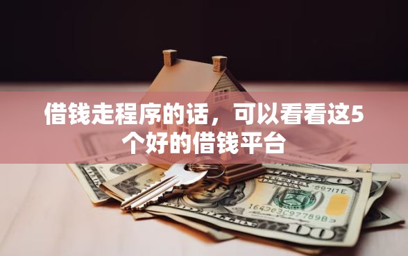 借钱走程序的话，可以看看这5个好的借钱平台