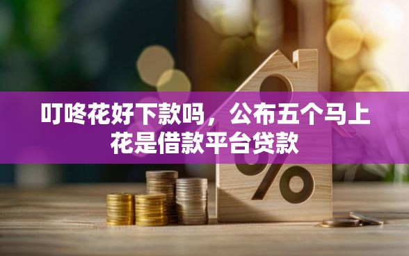 叮咚花好下款吗，公布五个马上花是借款平台贷款