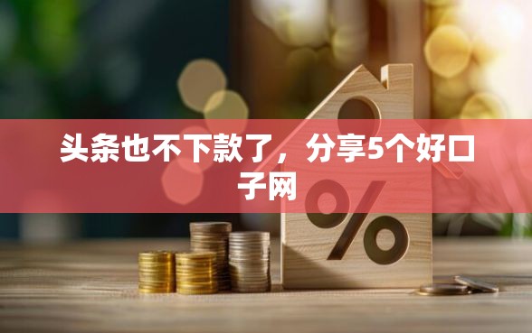 头条也不下款了，分享5个好口子网