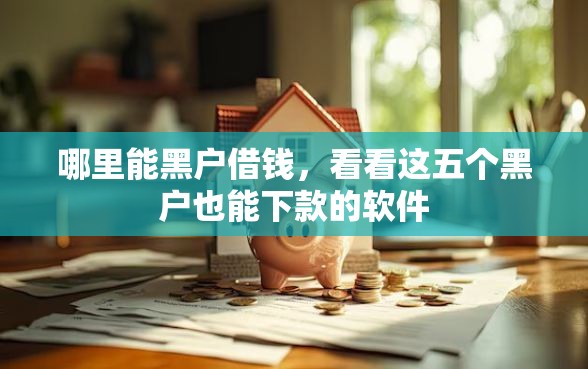 哪里能黑户借钱，看看这五个黑户也能下款的软件