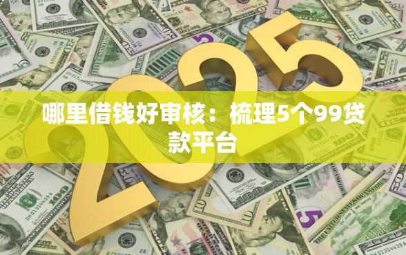 哪里借钱好审核：梳理5个99贷款平台