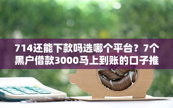 714还能下款吗选哪个平台？7个黑户借款3000马上到账的口子推荐