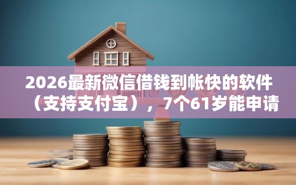 2026最新微信借钱到帐快的软件（支持支付宝），7个61岁能申请那些网贷平台无私分享