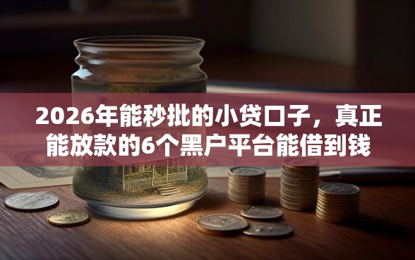 2026年能秒批的小贷口子，真正能放款的6个黑户平台能借到钱的推荐