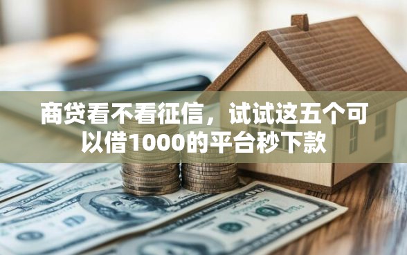 商贷看不看征信，试试这五个可以借1000的平台秒下款