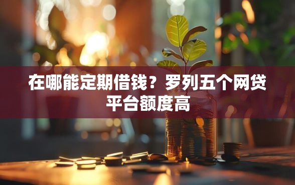 在哪能定期借钱？罗列五个网贷平台额度高