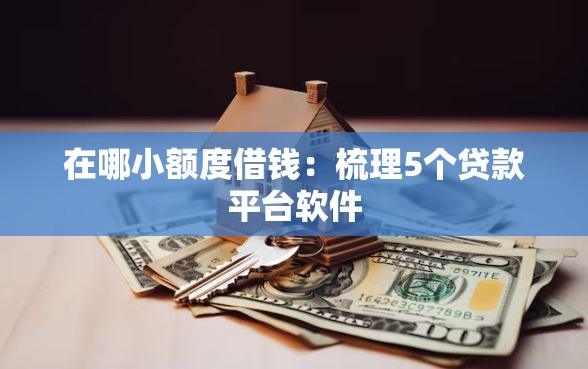 在哪小额度借钱：梳理5个贷款平台软件