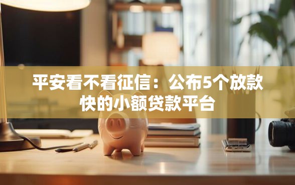 平安看不看征信：公布5个放款快的小额贷款平台