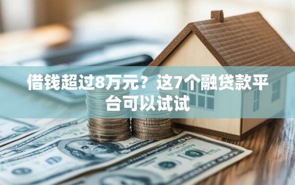 借钱超过8万元？这7个融贷款平台可以试试