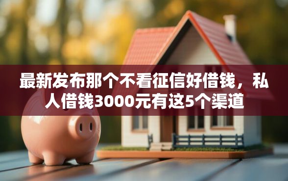最新发布那个不看征信好借钱，私人借钱3000元有这5个渠道