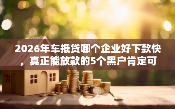 2026年车抵贷哪个企业好下款快，真正能放款的5个黑户肯定可以小额下款的平台推荐